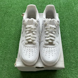 Nike White Low Air Force 1s Size 9.5