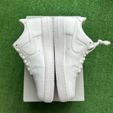 Nike White Low Air Force 1s Size 10.5