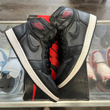 Jordan Black Satin Gym Red 1s Size 11.5
