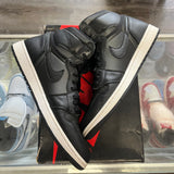Jordan Black Satin Gym Red 1s Size 11.5