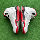 Jordan Black Tongue Fire Red 5s Size 10