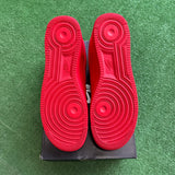 Nike University Red Low Air Force 1s Size 10.5