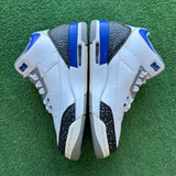 Jordan Racer Blue 3s Size 6.5Y