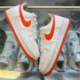 Nike Orange White Air Force 1s Size 8.5