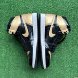 Jordan Patent Gold Toe 1s Size 10.5