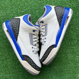 Jordan Racer Blue 3s Size 6.5Y