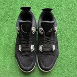 Jordan Black Canvas 4s Size 9.5