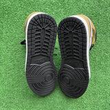 Jordan Patent Gold Toe 1s Size 10.5