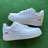 Nike Supreme White Low Air Force 1s Size 8