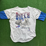 Vintage Buffalo Bills Baseball Jersey Shirt Size XL