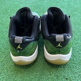 Jordan Green Snake Skin Low 11s Size  10