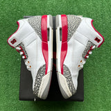 Jordan Cardinal 3s Size 6.5Y