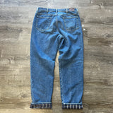 Vintage LL Bean flannel Line Jeans Size 36x34