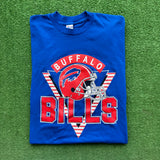 Vintage Buffalo Bills Red Helmet Trench Tee Size 2XL