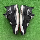 Jordan Black Canvas 4s Size 9.5