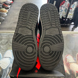 Jordan Black Satin Gym Red 1s Size 11.5