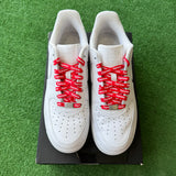 Nike Supreme White Air Force 1 Lows Size 9.5