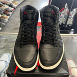 Jordan Black Satin Gym Red 1s Size 11.5