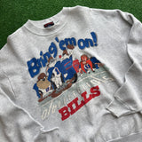 Vintage Buffalo Bills Looney Tunes Crewneck Size L