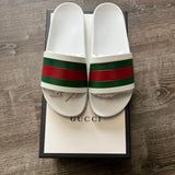 Gucci White Slide Sandal Size 8