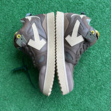 Off White Brown Beige Sponge Mid-Tops Size 43