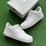 Nike White Low Air Force 1s Size 9.5