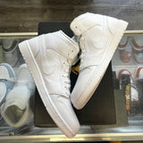 Jordan Triple White Mid 1s Size 10