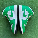 Jordan Lucky Green Mid 1s Size 7Y