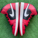 Jordan Gym Red Black White Mid 1s Size 7Y