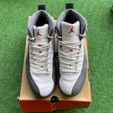Jordan White Dark Grey 12s Size 10